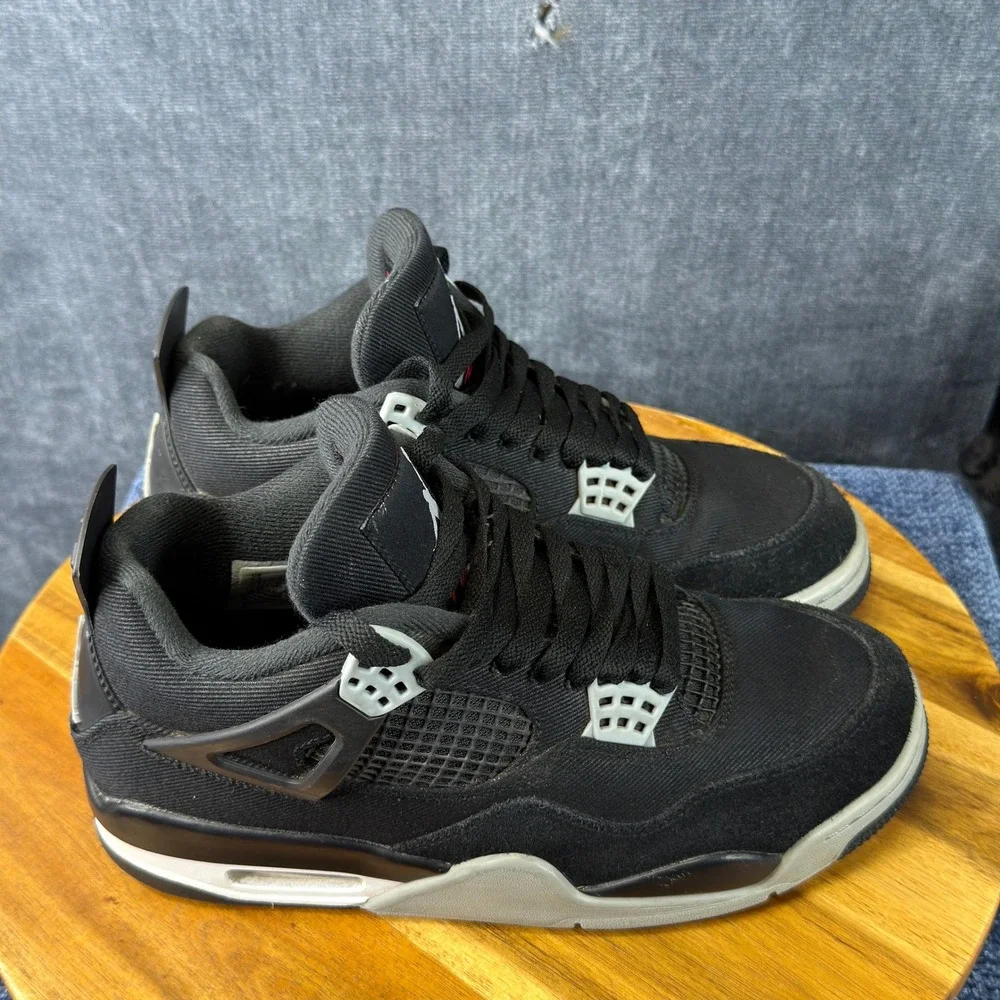 Nike Air Jordan 4 Retro SE Black Canvas DH7138-006 Mens Size 7.5 Wmns 9 Box